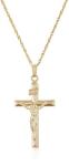 14k Gold Filled Beveled Edge Crucifix Necklace