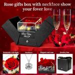 Red Rose Heart Necklace - Perfect Gift for Her