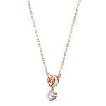 Swarovski Rose-Gold Heart Pendant Necklace with Crystals