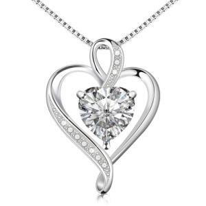 Sterling Silver Heart Pendant Necklace for Her