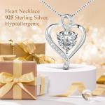 Sterling Silver Heart Pendant Necklace for Her
