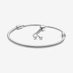 PANDORA Sterling Silver Charm Bracelet with Slider
