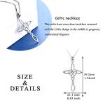 Sterling Silver Irish Cross Necklace for Women
