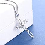 Sterling Silver Irish Cross Necklace for Women