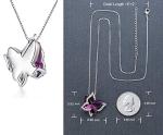 Butterfly Crystal Necklace with Amethyst Birthstone