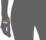 Anne Klein Gold-Tone Crystal Charm Bracelet Watch