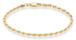Gold Plated Sterling Silver Braided Rope Bracelet