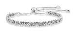 Miabella 925 Sterling Silver Byzantine Bolo Bracelet