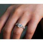 Kobelli Moissanite & Lab Diamond Bridal Ring Set