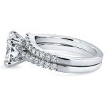 Kobelli Moissanite & Lab Diamond Bridal Ring Set