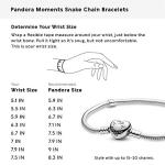 Pandora Heart Clasp Snake Chain Bracelet for Charms
