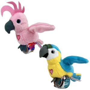 Interactive Plush Parrot & Cockatoo Slap Bracelet