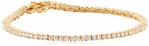 18K Gold Plated Cubic Zirconia Tennis Bracelet