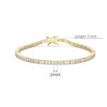 18K Gold Plated Cubic Zirconia Tennis Bracelet