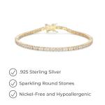 18K Gold Plated Cubic Zirconia Tennis Bracelet