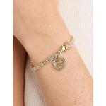 Gold Plated Diamond Accent Mom Tennis Bracelet