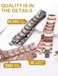Men's Adjustable Copper Magnetic Bracelet with 3 Rows