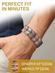 Men's Adjustable Copper Magnetic Bracelet with 3 Rows