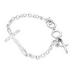 Silpada High Polish Sterling Silver Cross Bracelet