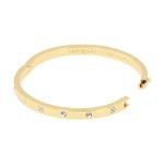 Kate Spade Stone Hinged Bangle, Clear/Gold