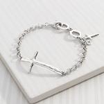 Silpada High Polish Sterling Silver Cross Bracelet