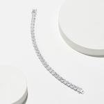 Platinum Plated Sterling Silver Cubic Zirconia Bracelet