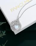 FANCIME Sterling Silver Tree of Life Birthstone Necklace