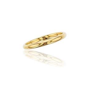 14K Yellow Gold 2mm Polished Wedding Band, Size 5.5