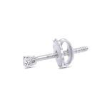 Mini Natural Diamond Stud Earring in 14K White Gold