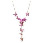 Swarovski Lilia Y-Necklace with Pink Butterfly Design