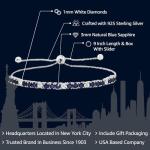 Blue Sapphire and Diamond Adjustable Tennis Bracelet