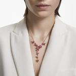 Swarovski Lilia Y-Necklace with Pink Butterfly Design