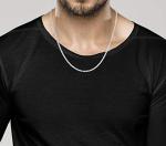 Miabella Solid 925 Sterling Silver Italian 2mm, 3mm Diamond-Cut Braided Rope Chain Necklace for Men Women Made in Italy (3mm, Length 22 Inches)