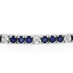 Blue Sapphire and Diamond Adjustable Tennis Bracelet