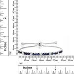 Blue Sapphire and Diamond Adjustable Tennis Bracelet