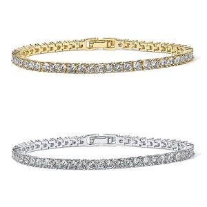 PAVOI 14K Gold Cubic Zirconia Tennis Bracelets