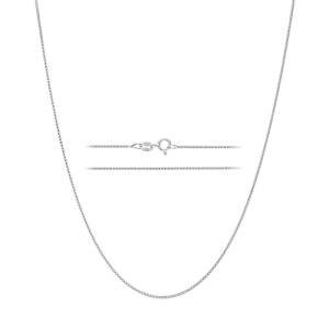 KISPER 925 Sterling Silver Dainty Box Chain Necklace