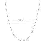 KISPER 925 Sterling Silver Dainty Box Chain Necklace