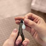 Opal Teardrop Necklace in 925 Sterling Silver