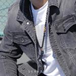 Wolf Tooth Necklace with Black Obsidian & Tiger Eye