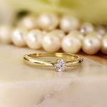 1/3 Carat Round Diamond Solitaire Ring in 14k Gold