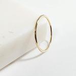14k Gold Thin Stacking Ring in Yellow Gold