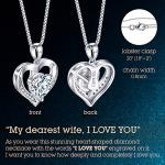 Heart Pendant Necklace with 'I LOVE YOU' Engraving