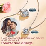Heart Pendant Necklace with 'I LOVE YOU' Engraving