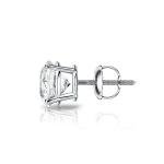 Diamond Single Stud Earring in 14k White Gold