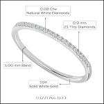 Dazzlingrock Women's Diamond Wedding Band in White Gold