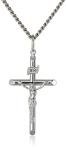 Men's Sterling Silver Crucifix Cross Necklace