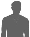 Men's Sterling Silver Crucifix Cross Necklace