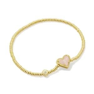 Kendra Scott Ari Heart Stretch Bracelet in Gold