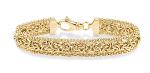 Miabella 18K Gold Plated Byzantine Bracelet for Women